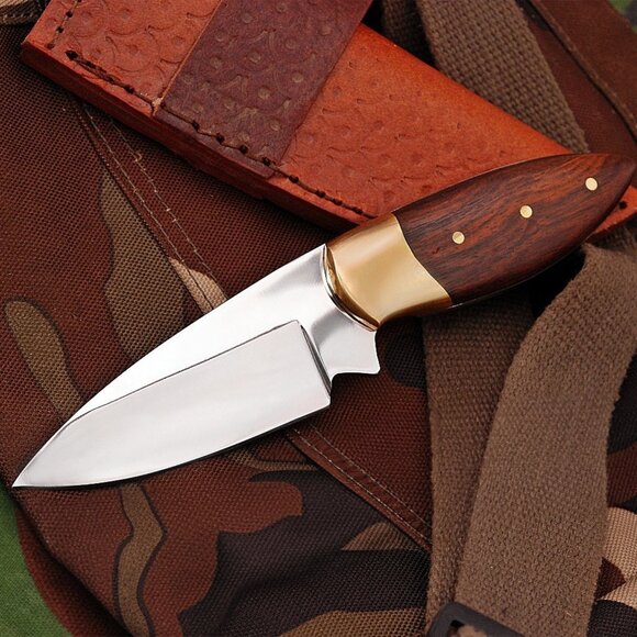 J2 Stainless Steel Handmade Knife with Rosewood and Brass Handle Kitchen Knife - Picture 1 of 7